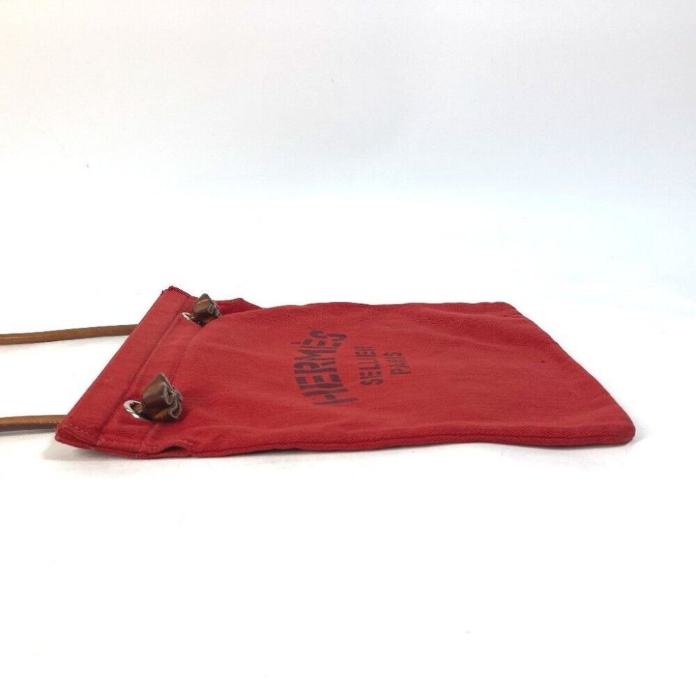 HERMES Sac Aline MM bag Shoulder Bag cotton Red - Picture 3 of 10